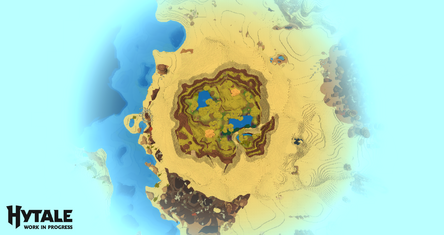 Screenshot dall'alto con distanza di rendering 384 blocchi