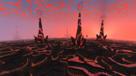 Inferno di cristalli rossi